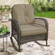 Black wicker rocking chairs for online sale